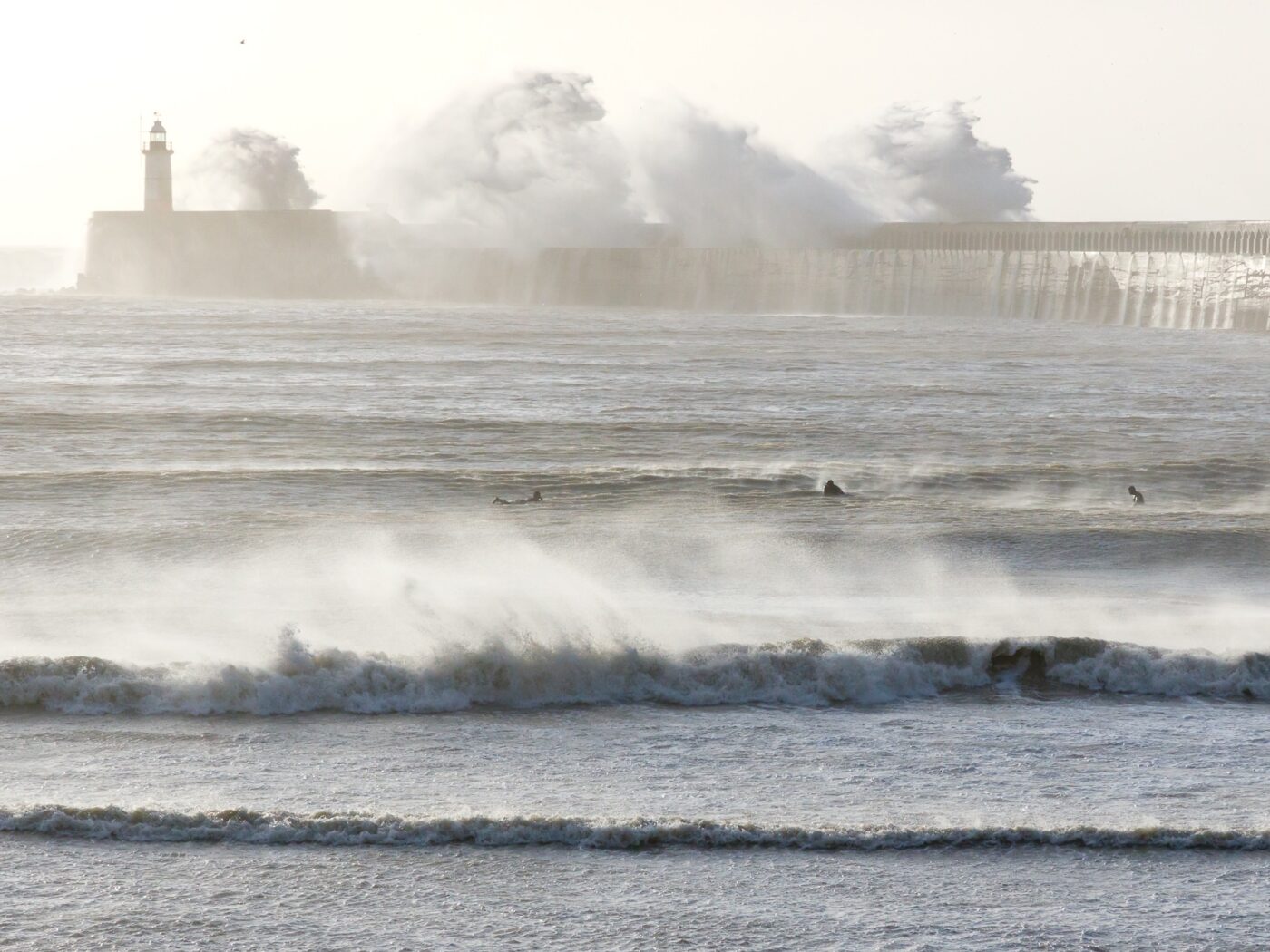 Storm Ciara battering Newhaven Breakwater